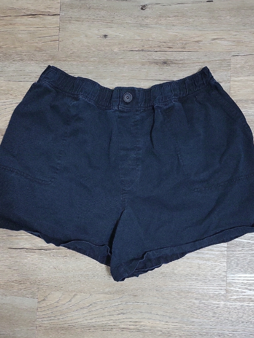 Blue Elastic-Waist Women's Shorts
